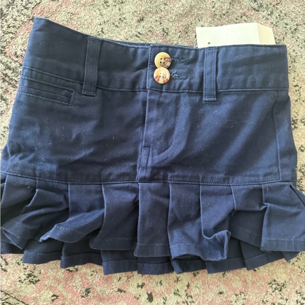 Polo by Ralph Lauren Navy Blue Ruffle Skirt